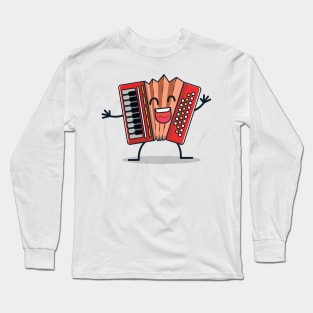 Kawaii Air Accordion Musical Instrument Musician graphic Long Sleeve T-Shirt